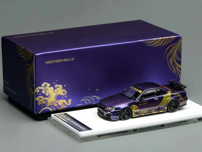 TAS2026 MOTORHELIX 1/64 Die-cast NISSAN Skyline GT-R R34 Tokyo Auto Salon 2026